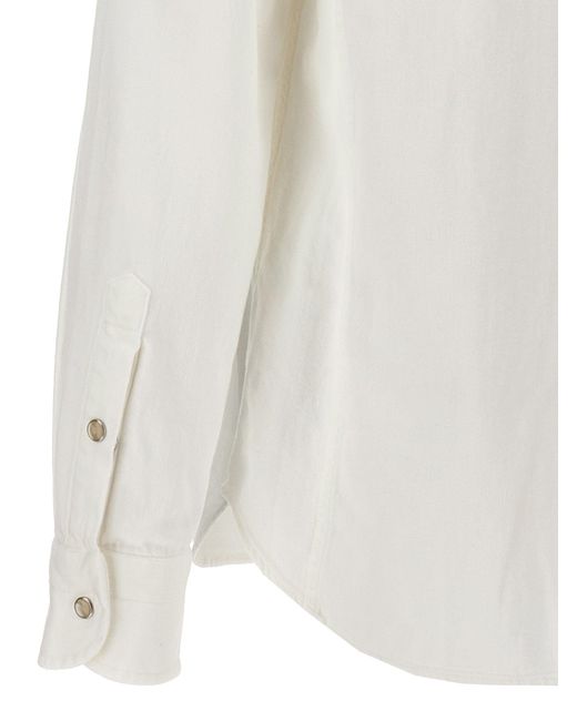Denim Shirt Camicie Bianco di Tom Ford in White da Uomo
