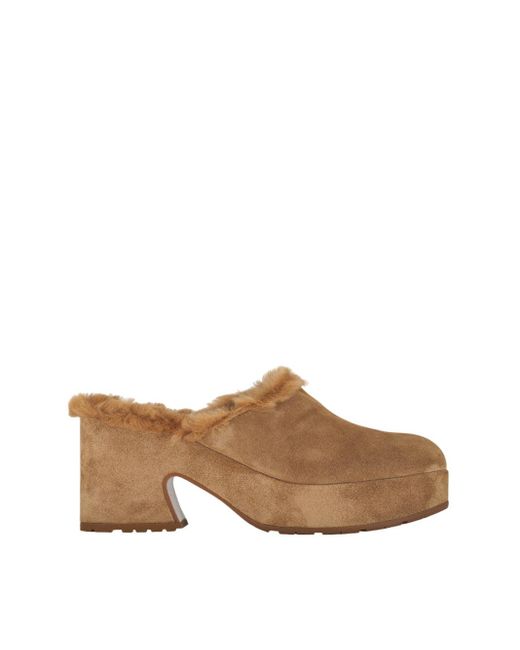 Gianvito Rossi Brown Lyss Calz. Velour Fur