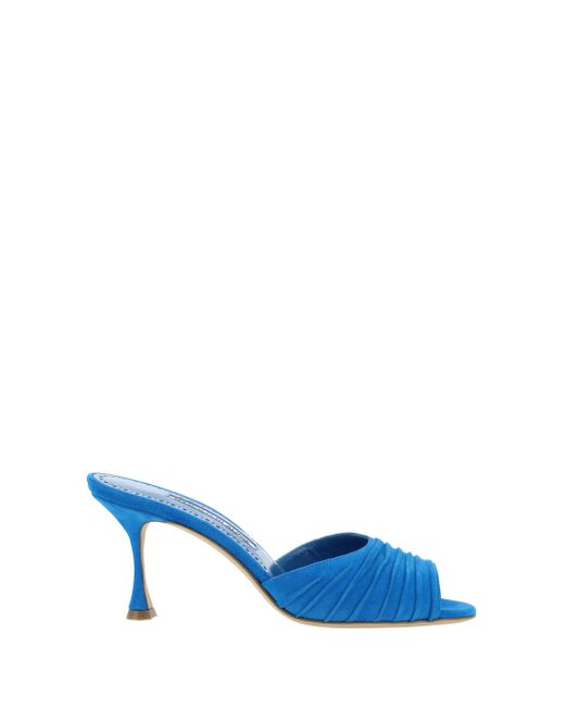 Manolo Blahnik Blue Pirua Sandals