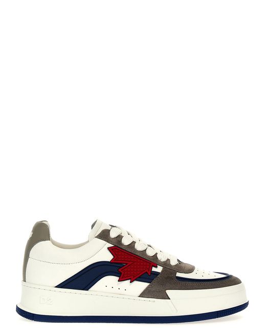 DSquared² White Canadian Sneakers Multicolor for men