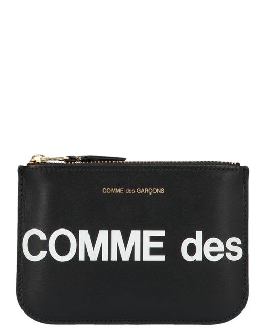 Huge Logo Portafogli Bianco/Nero di Comme des Garçons in Black