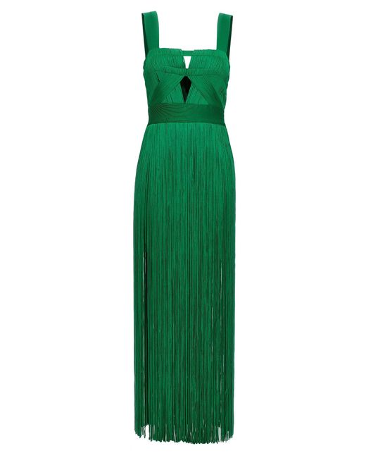 Fringed Dress Abiti Verde di Hervé Léger in Green