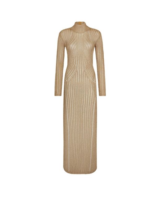 Tom Ford Natural Knit Dress With Open-Back Detail