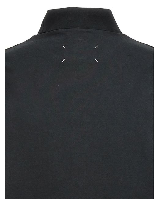 Logo Embroidery T Shirt Grigio di Maison Margiela in Black