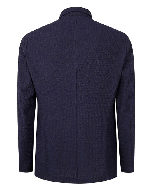 Emporio Armani Blue Wool Jacket for men