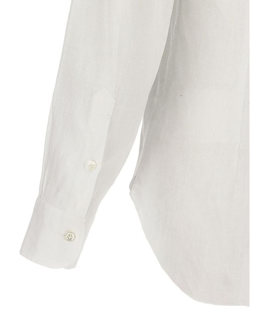 Barba Napoli White Dandy Life Shirt, Blouse for men