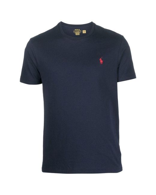 Ralph Lauren Blue Cotton T Shirts for men