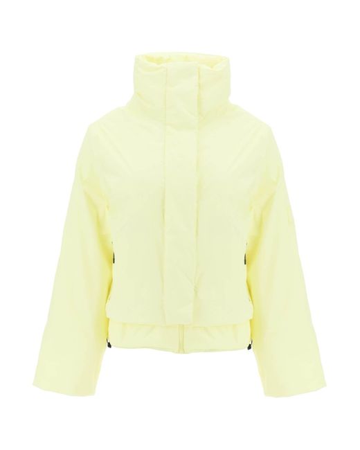 Rains Yellow 'fuse W' Lightweight Puffer Jacket