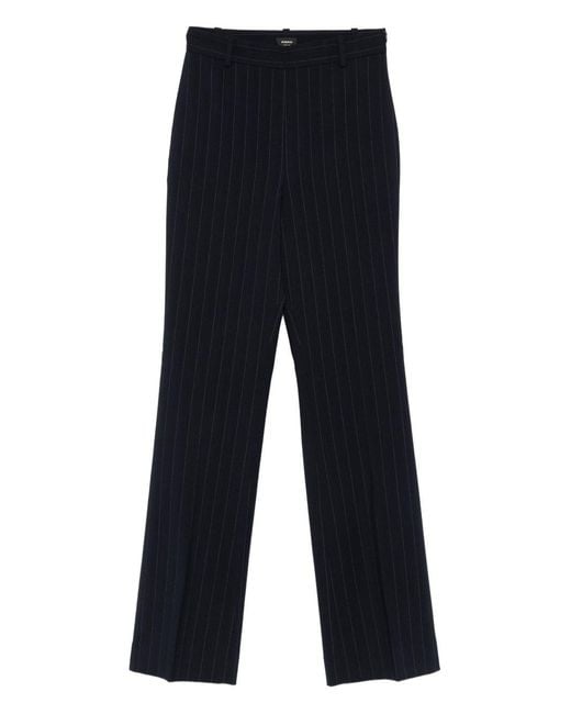 Pinko Blue Trousers Blu Bianco