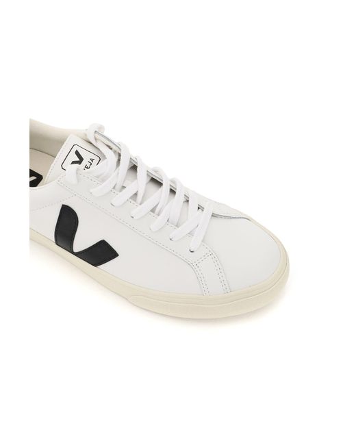 Veja White Esplar Leather Sneakers for men