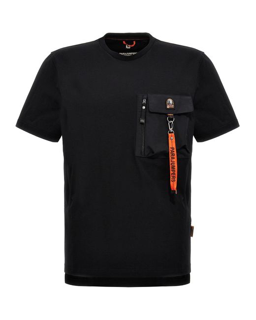 Mojave T Shirt Nero di Parajumpers in Black da Uomo