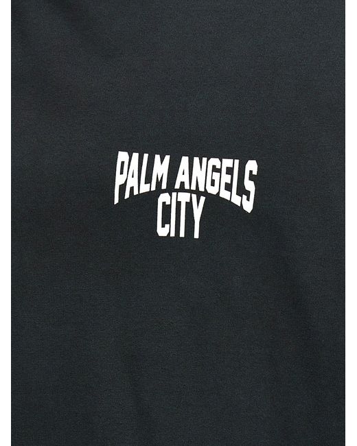 T-Shirt City di Palm Angels in Black da Uomo