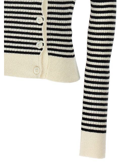 N°21 Black Striped Cardigan Sweater, Cardigans