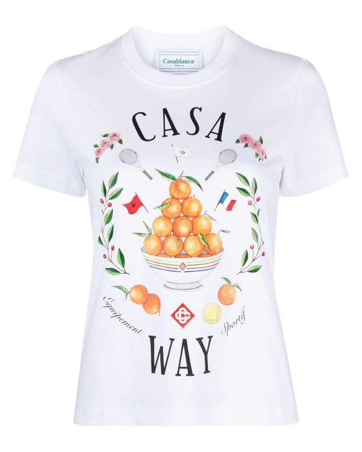 T-shirt Casa Way di Casablancabrand in White
