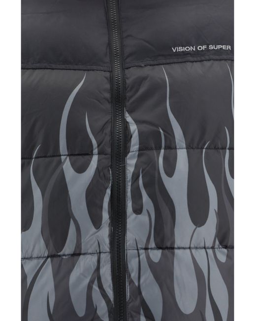 Vision Of Super Black Puffy Jacket for men