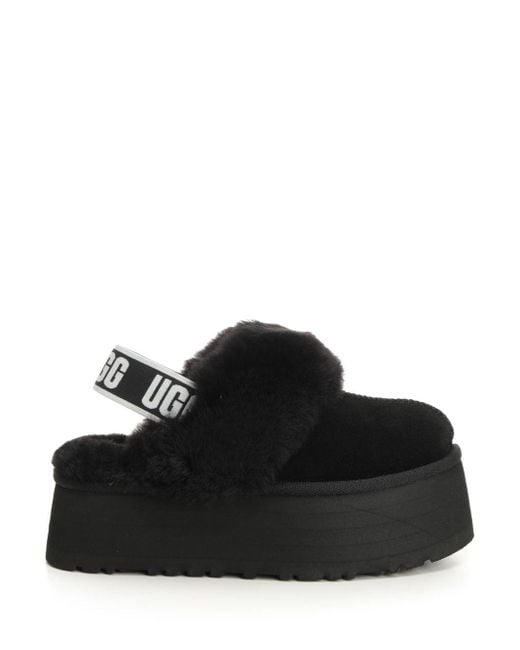 Ugg Black Funkette Sandals