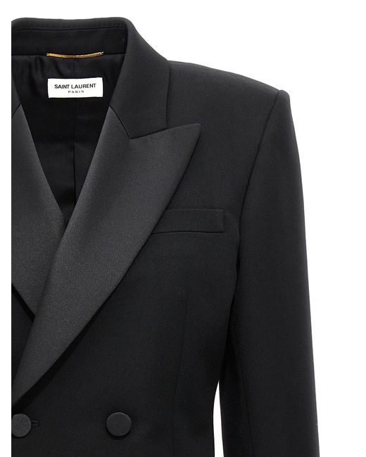 Saint Laurent Black Tuxedo Blazer Blazer And Suits