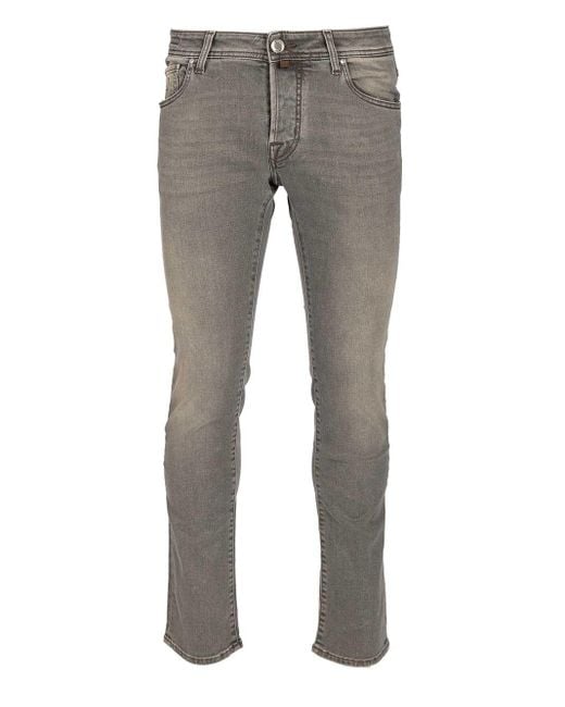 5 Pkt Super Slim Fit Nick Slim V1 10,5 Oz Grigio Medio Salpa Moro Jeans-Uomo di Jacob Cohen in Gray da Uomo