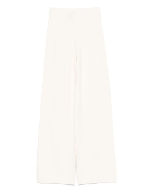 Max Mara White Wide-Leg Trousers