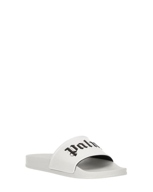 Palm Angels Sandali Slides Con Stampa in White for Men | Lyst