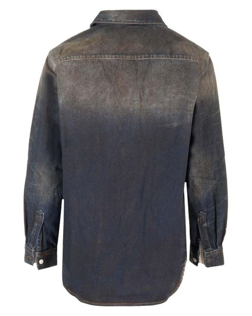 Acne Blue Relaxed Fit Denim Shirt Shirts for men