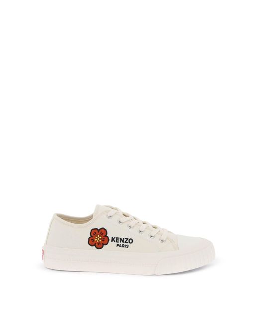 KENZO White Boke Flower Canvas Sneakers