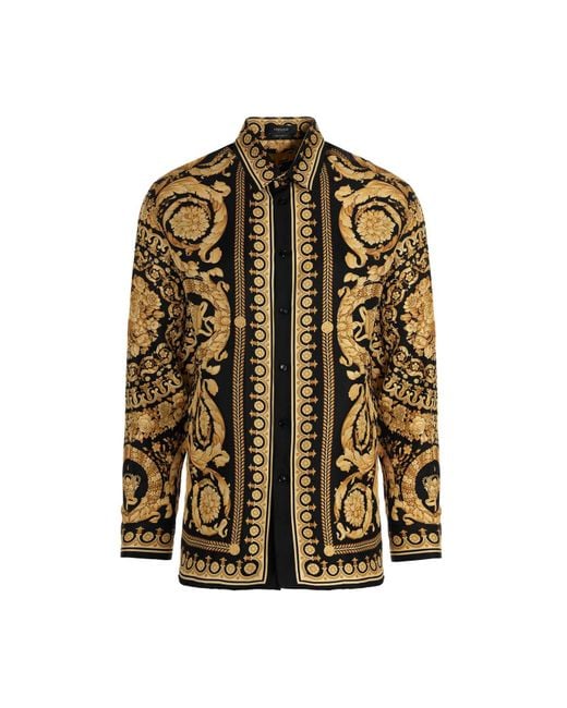 Versace Metallic 'Barocco' Shirt for men