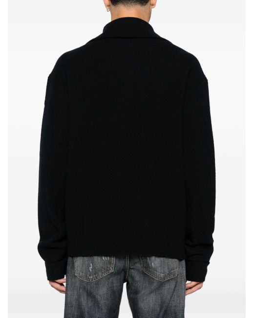 Emporio Armani Black Wool Turtle Neck Jumper for men