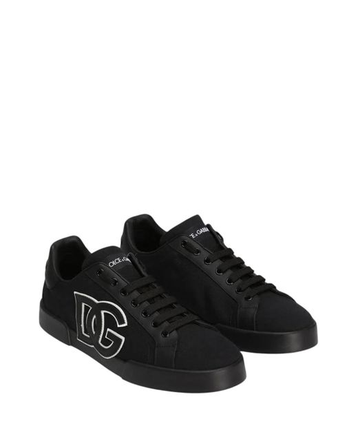Dolce & Gabbana Yellow Sneakers With Logo Plaque for men