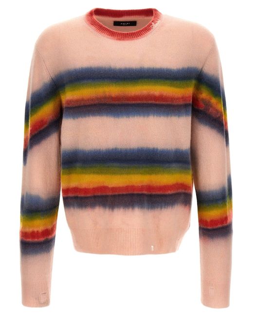 Amiri Rainbow Tie Dye Sweater Cardigans for Men Lyst
