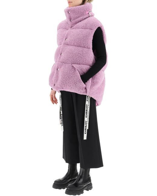 Khrisjoy Pink Padded Fleece Vest