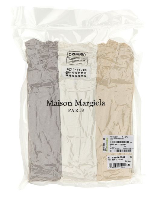 3 Pack S T Shirt Multicolor di Maison Margiela in White da Uomo