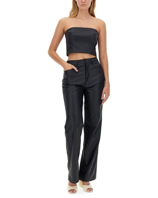 ROTATE BIRGER CHRISTENSEN Black Crop Top
