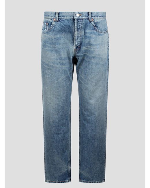 Saint Laurent Blue Charlotte Denim Straight-Leg Jeans for men