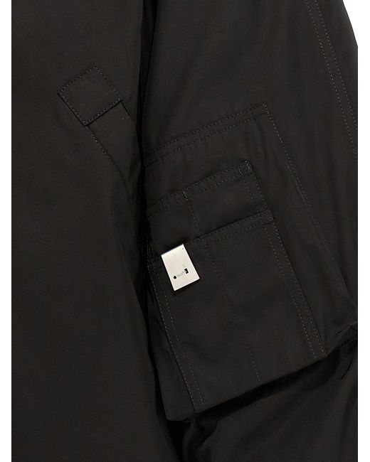 1017 ALYX 9SM Black 'Nylon Logo Parka With Print' Down Jacket for men
