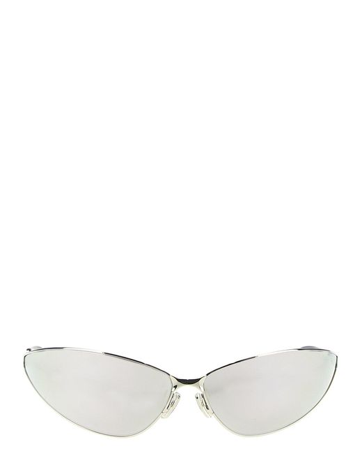 Balenciaga White Razor Cat Sunglasses