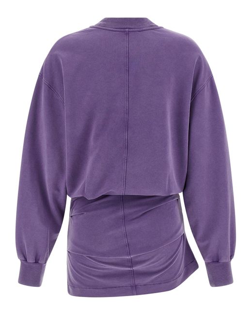 Faded Sweatshirt Dress Abiti Viola-Donna di The Attico in Purple