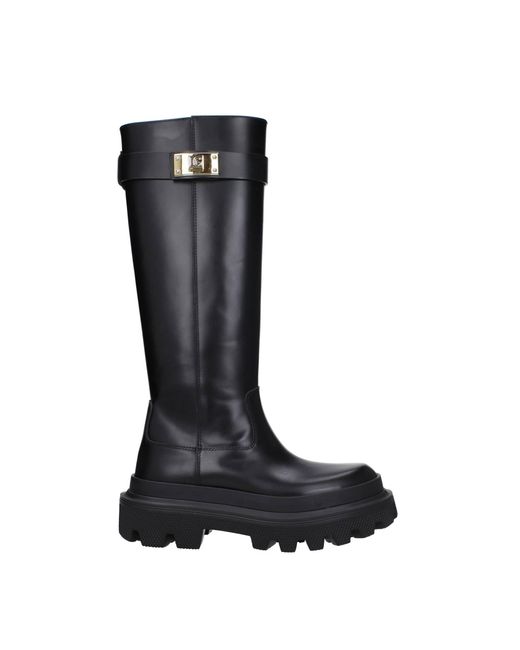 Dolce & Gabbana Black Dolce&gabbana Boots Leather