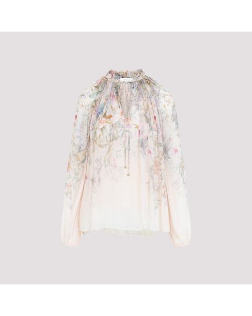 Zimmermann White Blouse Nude & Neutrals