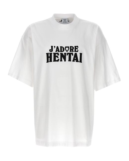 Vetements White Hentai T-shirt