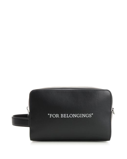Off-White c/o Virgil Abloh Black Beauty Case With Lettering Small Leather Goods for men