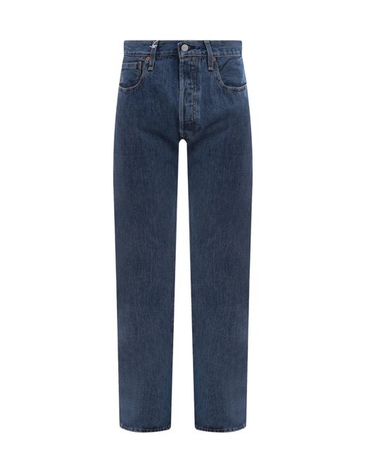 Jeans a gamba ampia in cotone di Levi's in Blue da Uomo