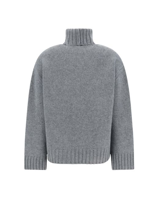 Fabiana Filippi Gray Boxi Turtle Neck Sweater