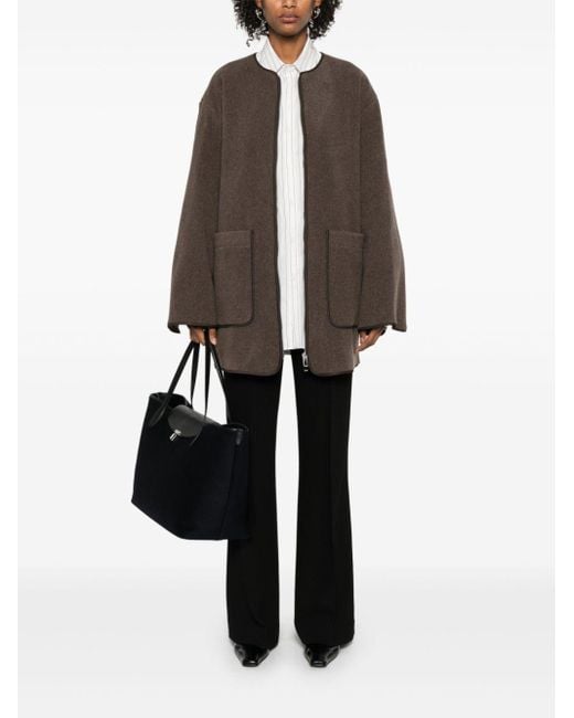 Totême  Brown Wool Zipped Jacket
