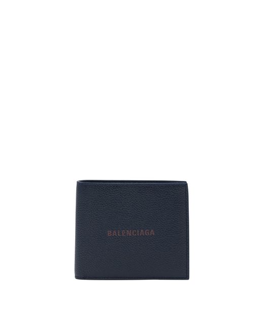 Balenciaga Blue "Cash Square Folded Coin" Wallet for men