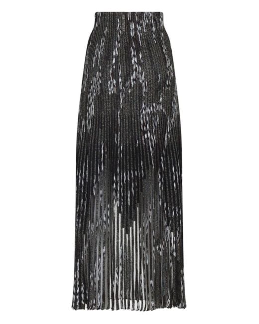 Missoni Gray Pleated Long Skirt