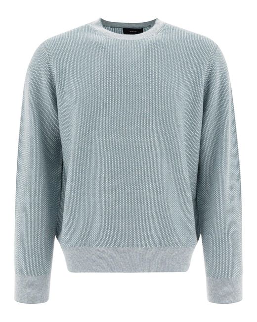 Geo-Jacquard Knitwear Light-Uomo di Vince in Blue da Uomo