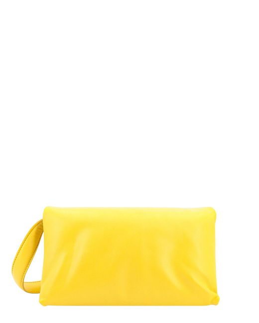 Marni Yellow Leather Shoulder Bags