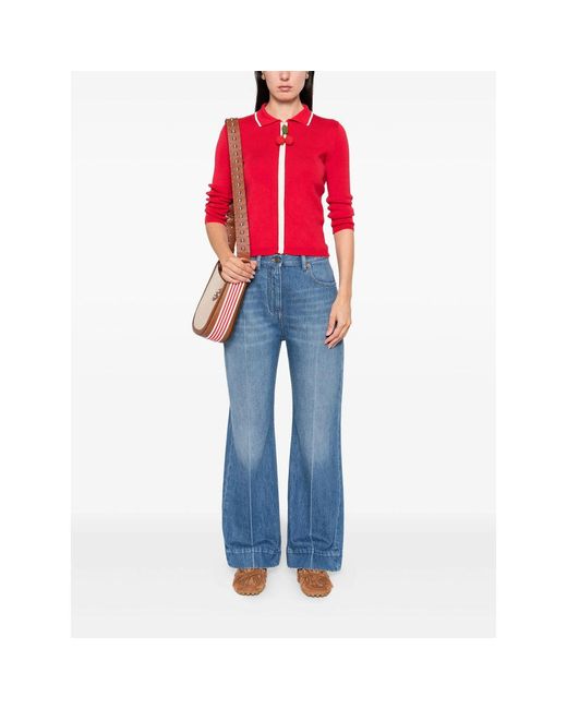 Valentino Blue Denim Flared Jeans