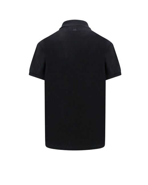 AMI Black Polo Shirt